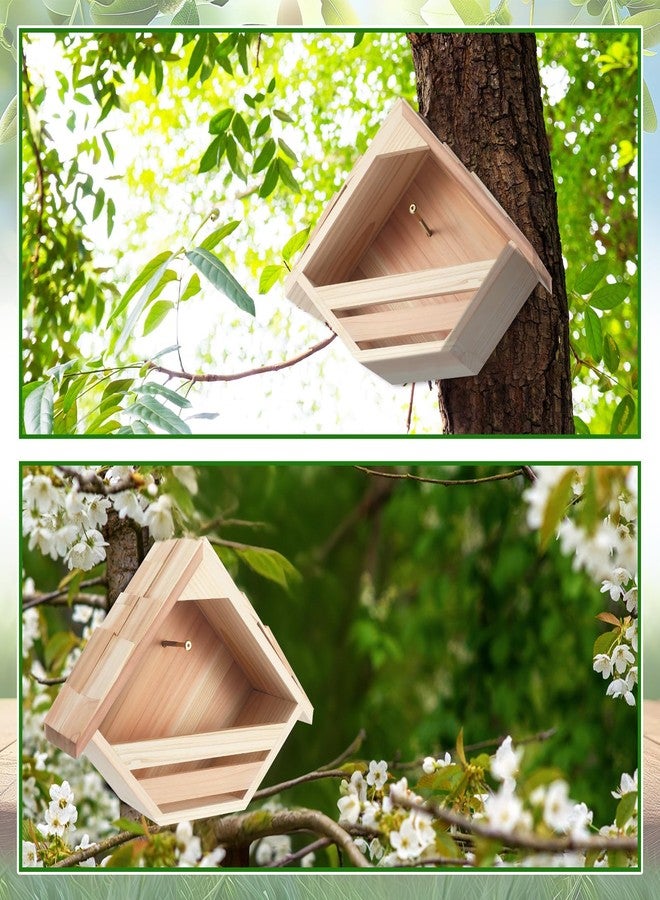 DoubleFill 1 Pcs Cedar Dove Nesting Box Dove House Nest for Bird Pigeon Outside Doves Nesting and Roosting Platform Garden Decoration (Novelty) - Image 5